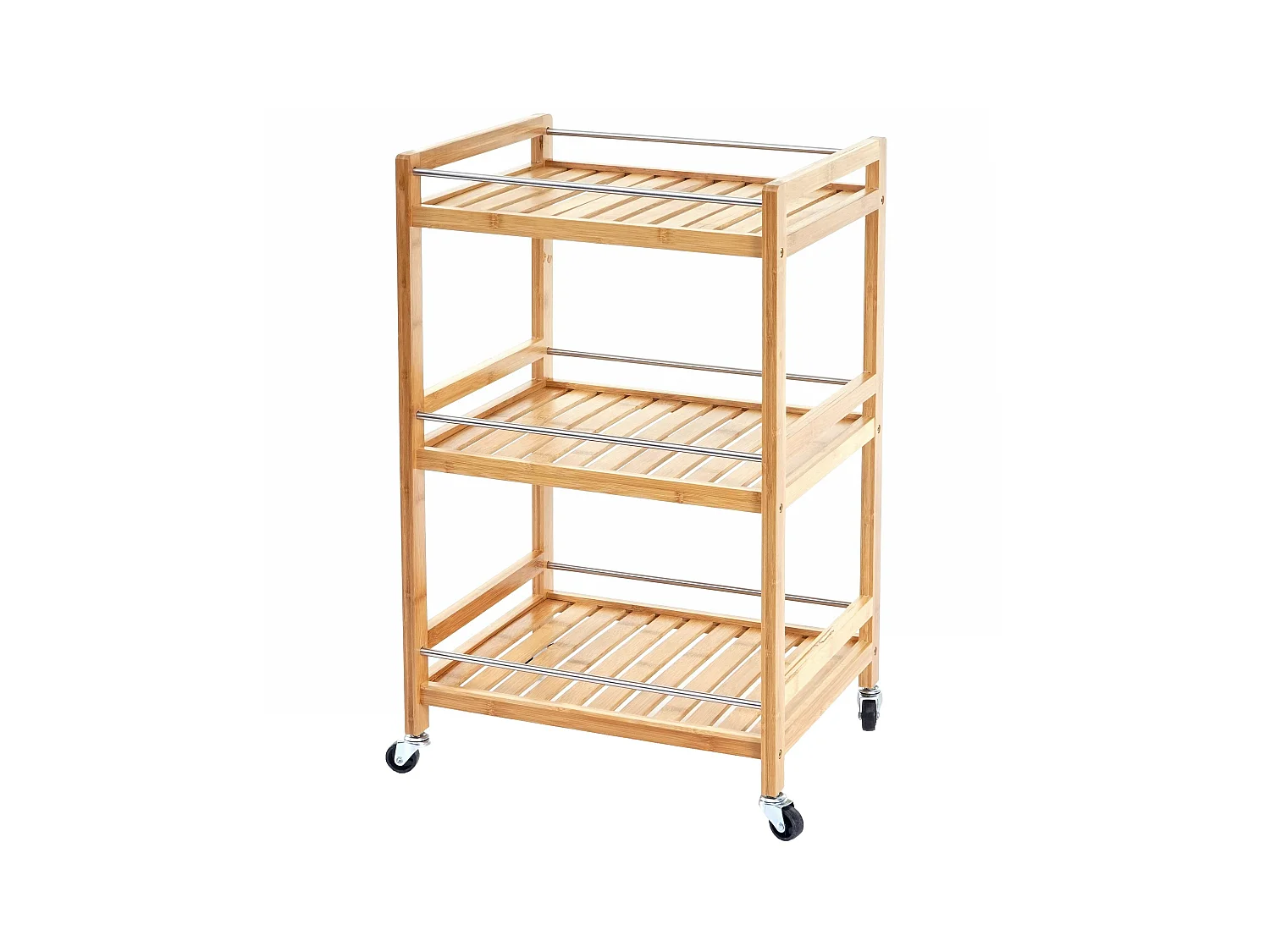 Chariot à roulettes MCW-D91 3 niveaux Bambou