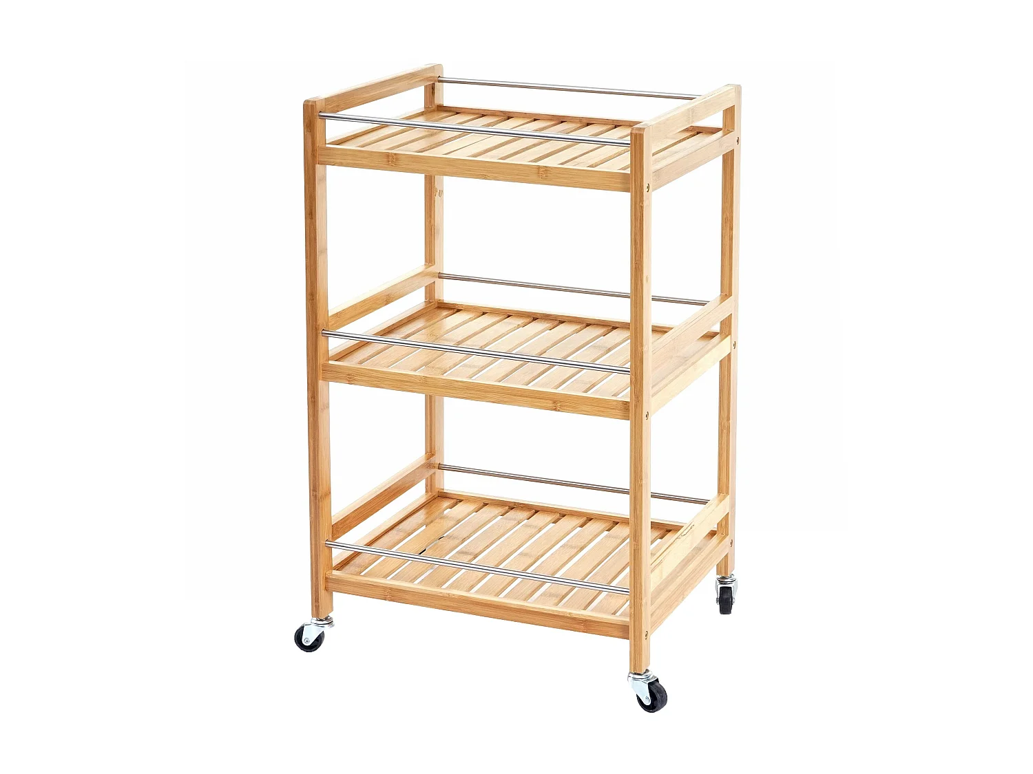 Chariot à roulettes MCW-D91 3 niveaux Bambou
