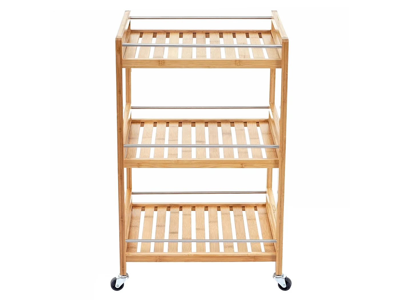 Chariot à roulettes MCW-D91 3 niveaux Bambou