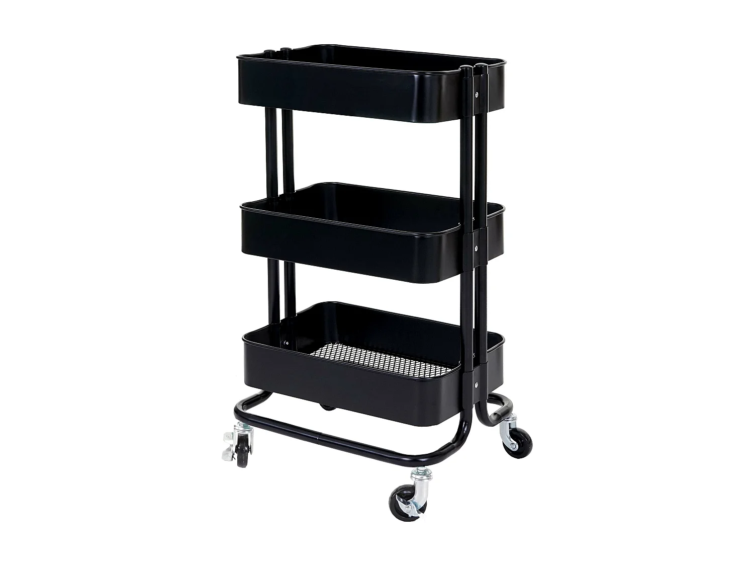 Carrello da portata cucina MCW-C64 metallo 37x44x79cm nero
