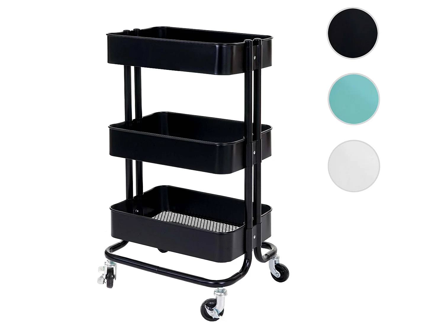 Chariot de service MCW-C64 avec poignée,  noir