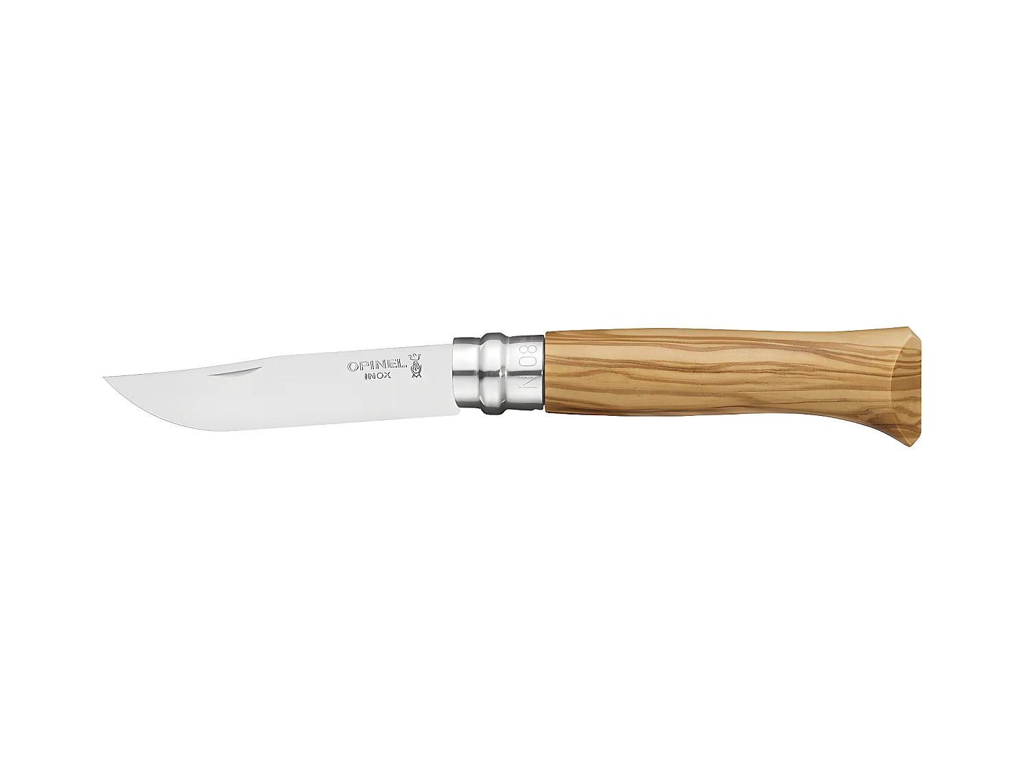 Coltello Tascabile N°8 in Ulivo con Lama in Acciaio Inox 2020 - Prodotto in Francia