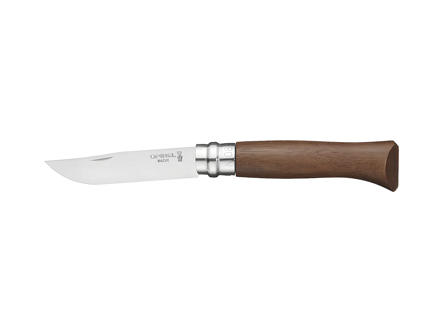 Couteau n°8 en noyer avec lame inox 2022