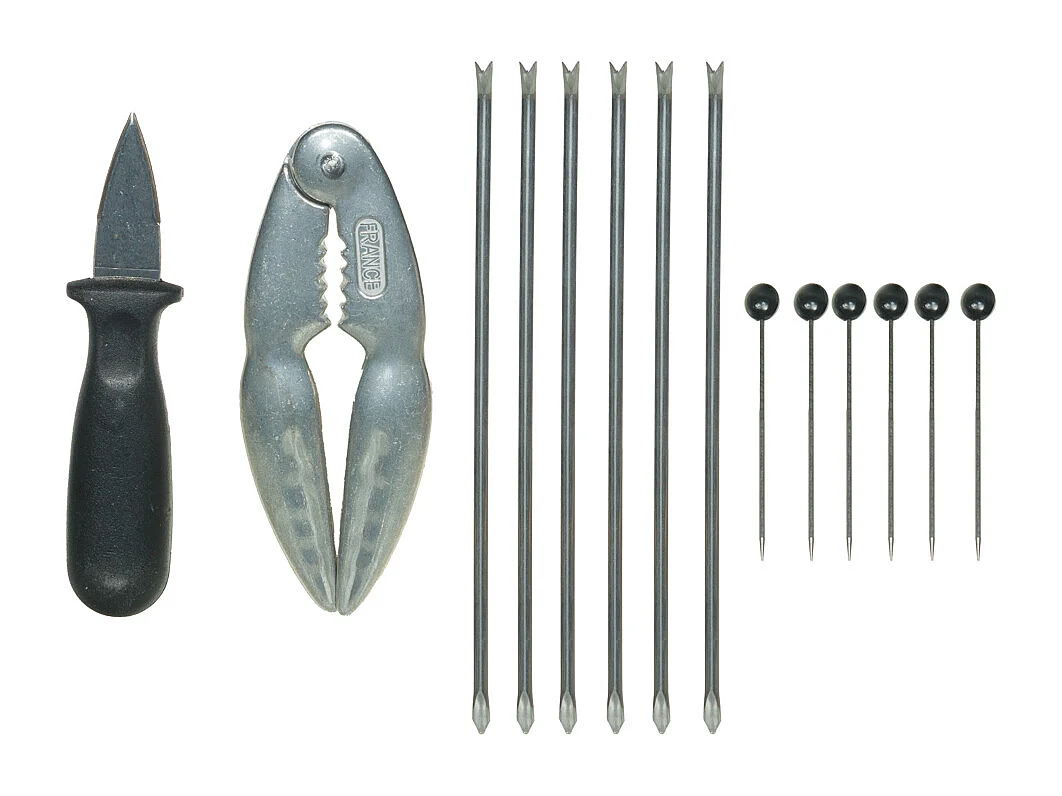 Coffret bois 14 pièces assorties fruit de mer