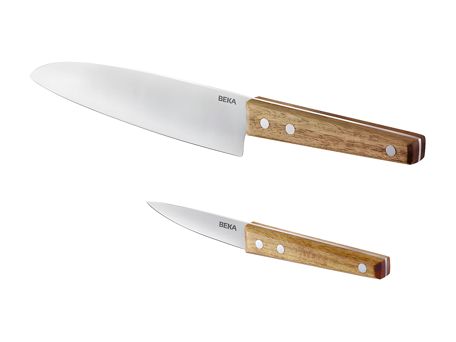 Set de 2 couteaux 20 cm en acacia