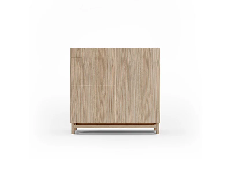 Sapateiro/Móvel organização - H90cm x L90cm x P27cm nogueira clara - Copenhague