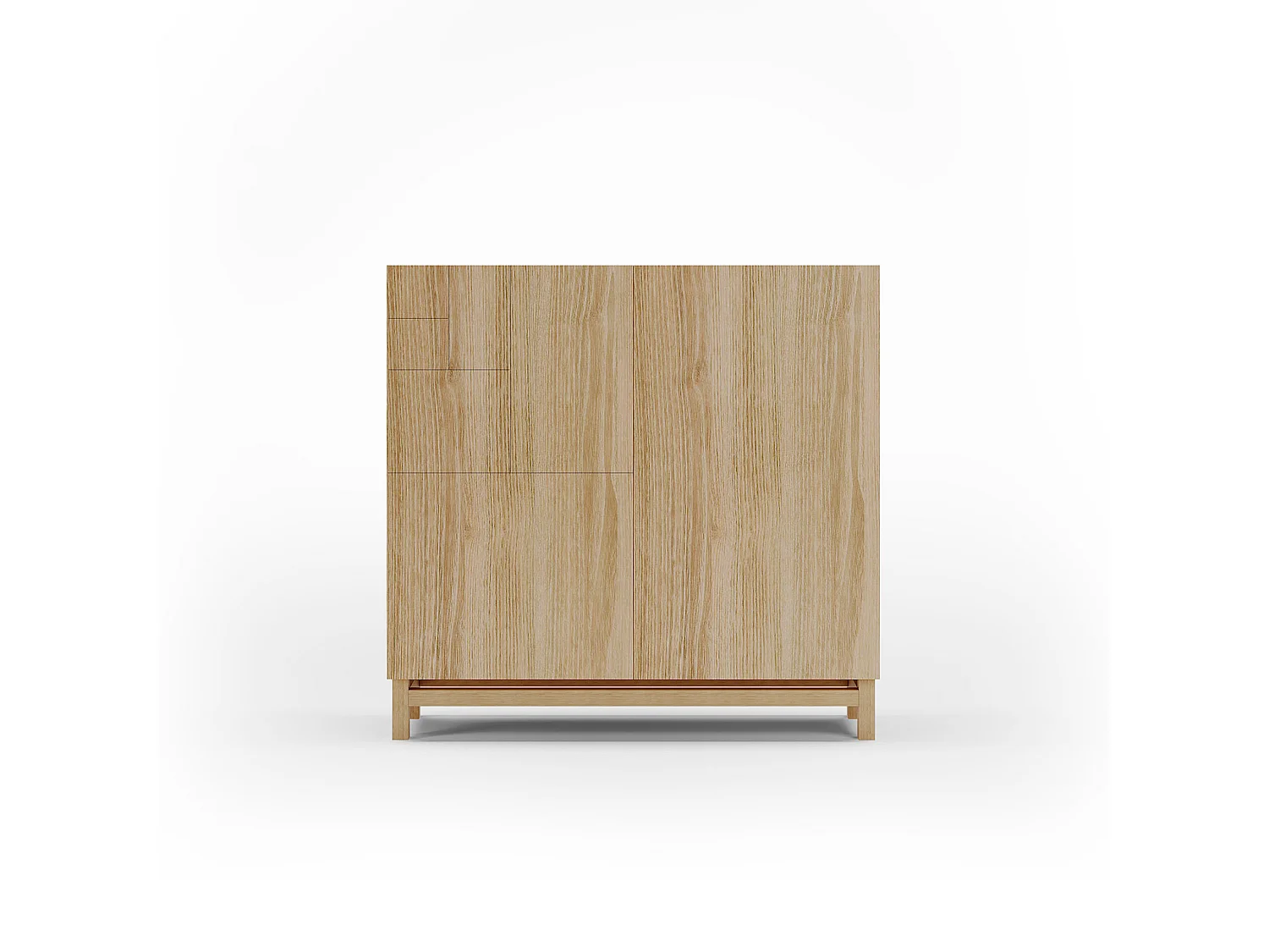 Mueble zapatero almacenaje - A90cm x L90cm x F27cm roble dorado - Copenhague