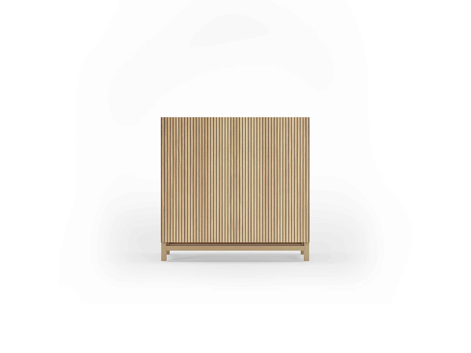 Sapateiro/Móvel organização - H90cm x L90cm x P27cm chêne portas impression serrado - Hanko