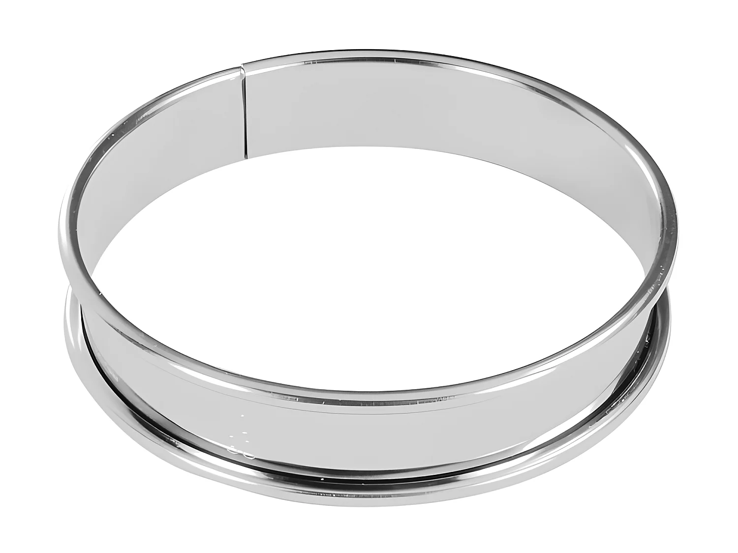 Cercle à tarte bord roulé 6 cm en inox