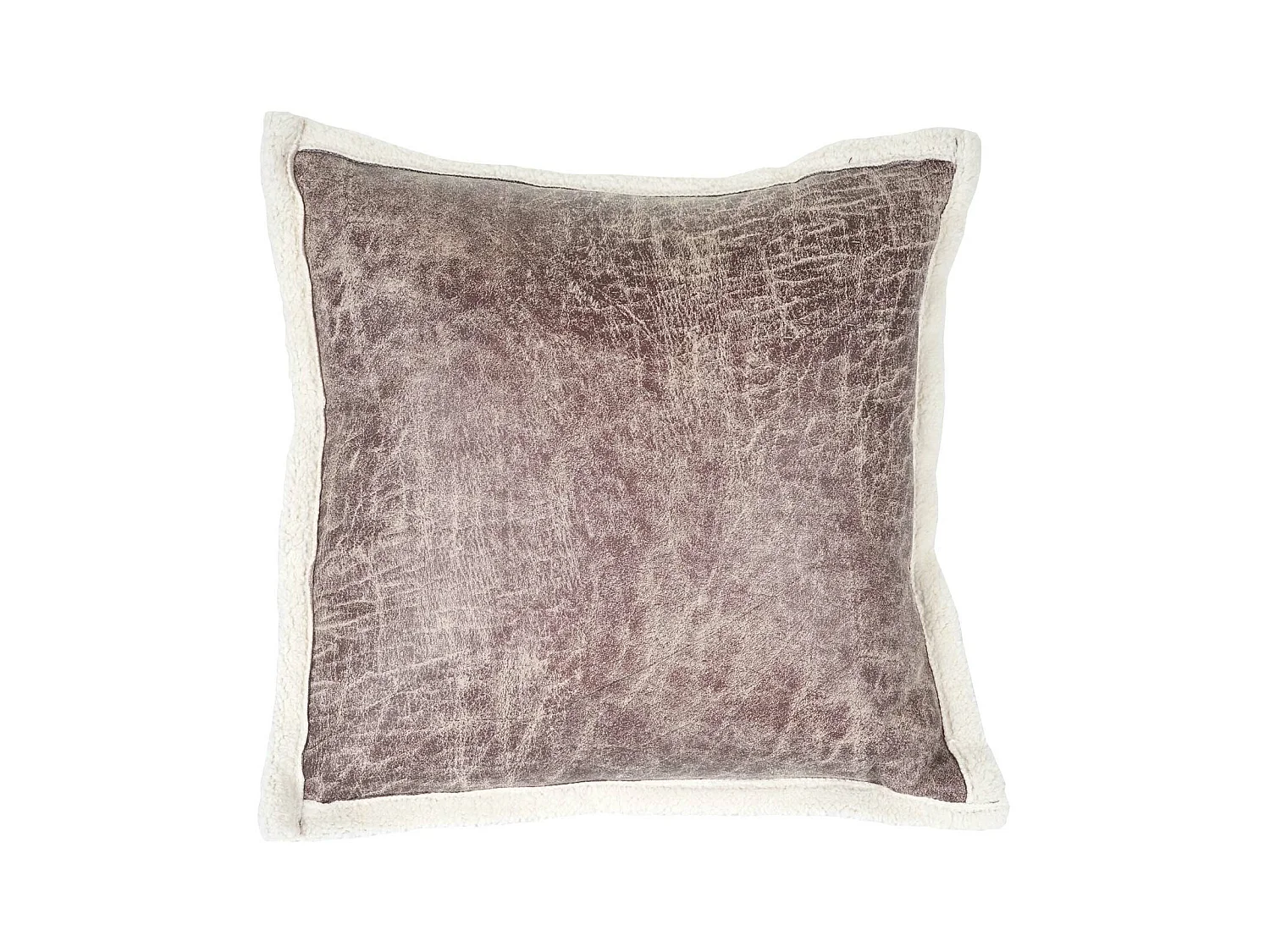 Coussin déco imitation daim