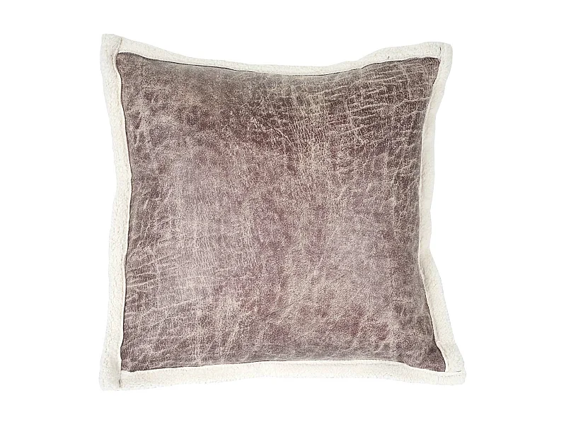 Coussin déco imitation daim