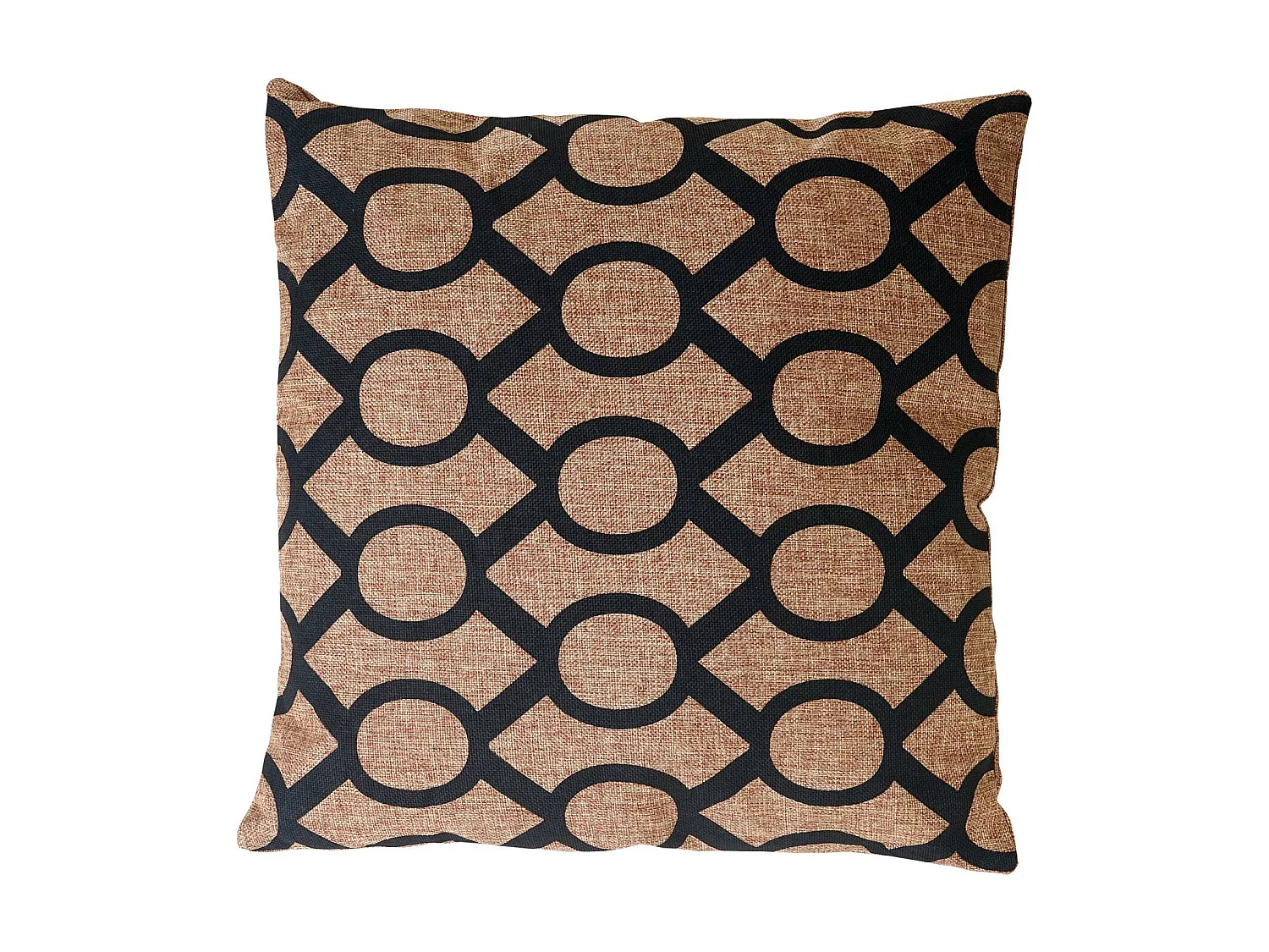 Cuscino decorativo imbottito da divano Karo T773 poliestere 45x45cm marrone nero