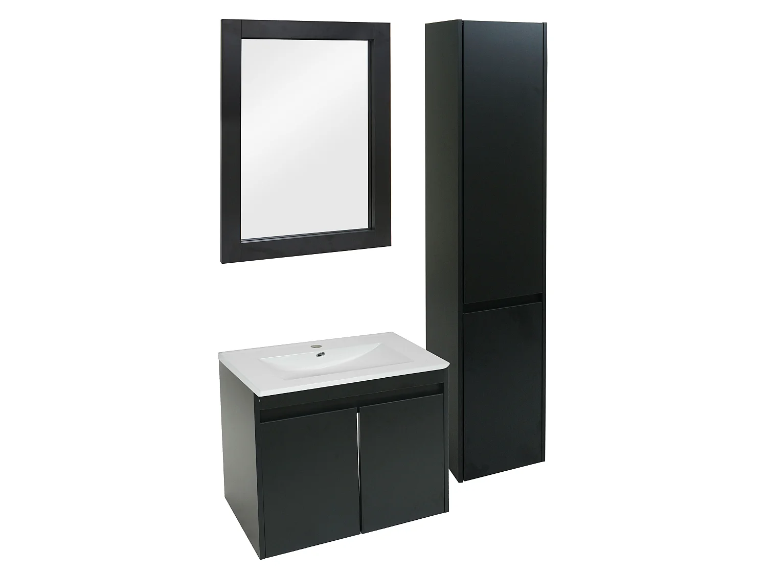 Badkamer set MCW-L86,  zwart