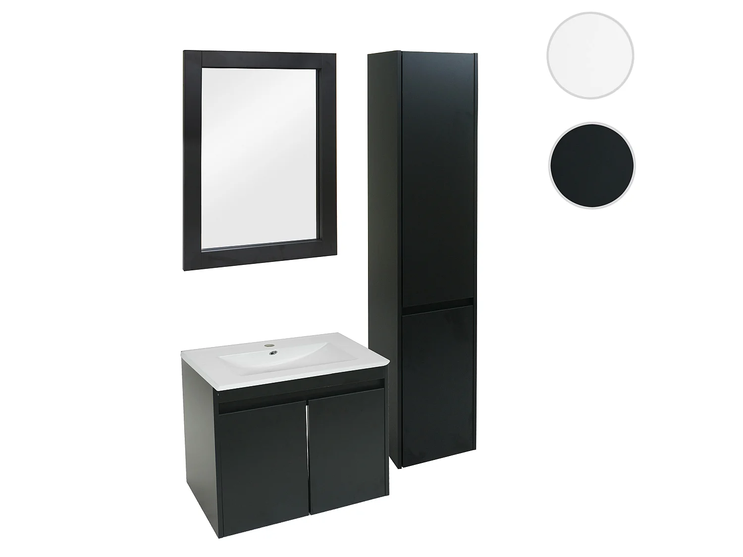 Badkamer set MCW-L86,  zwart