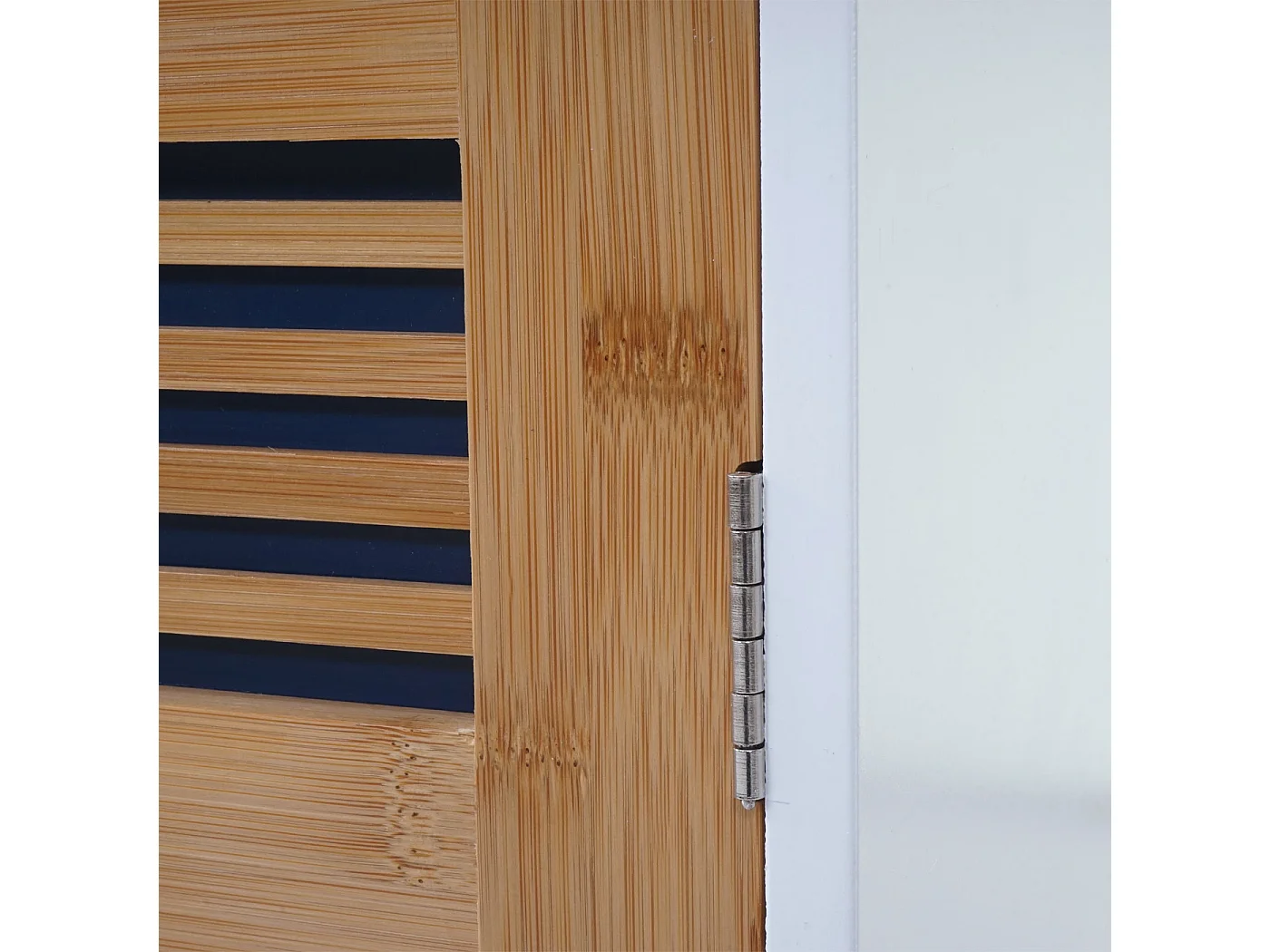 Arredo bagno serie MCW-A85 legno bambu e MDF set sottolavabo, mobile alto, mobile basso e pensile 4 pezzi
