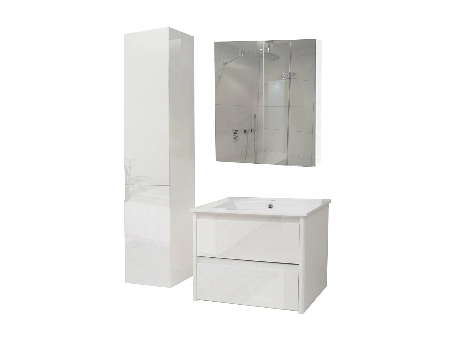 Conjunto de casa de banho MCW-B19b,  branco