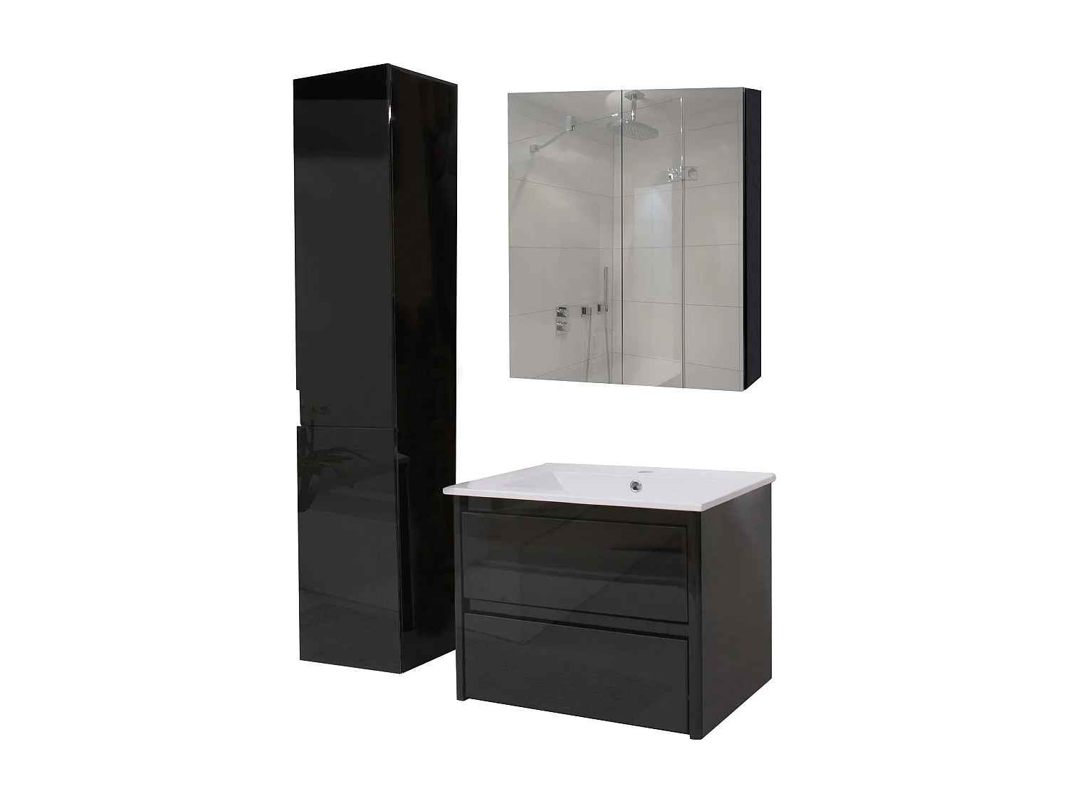 Ensemble de salle de bain MCW-B19b,  noir