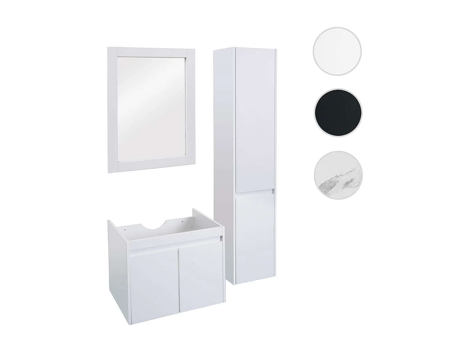 Ensemble pour salle de bain MCW-L86,  blanc