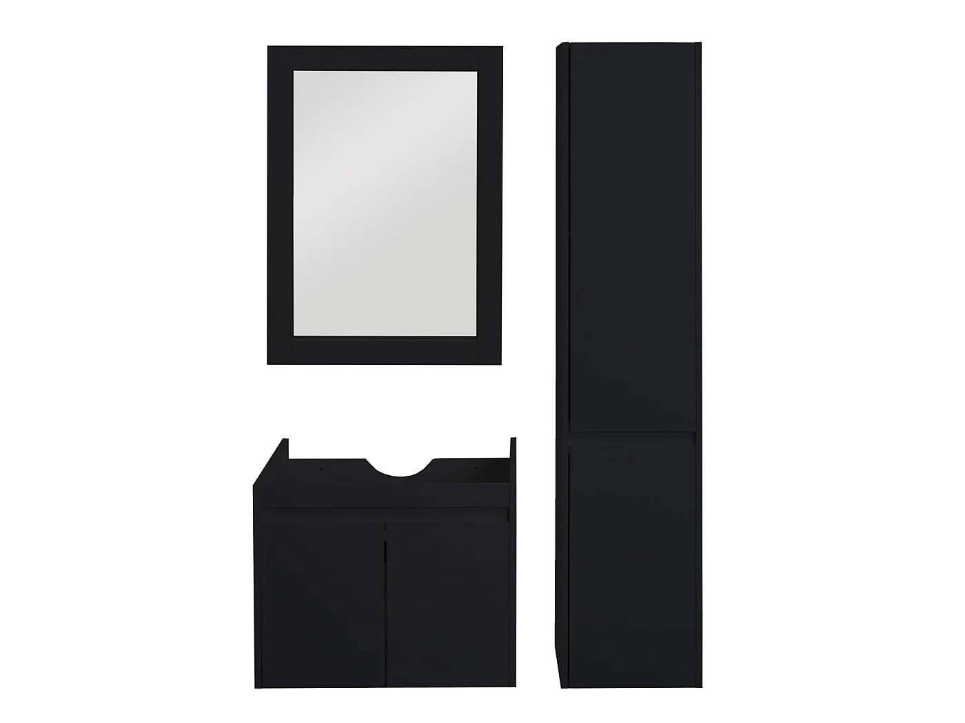 Badezimmerset MCW-L86, Schwarz