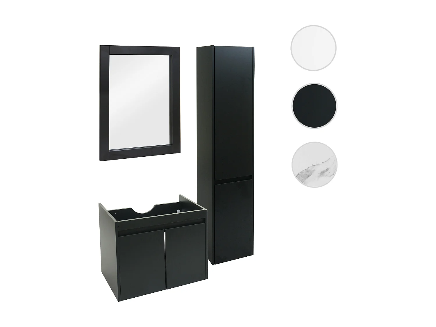 Zestaw łazienkowy MCW-L86,  czarne