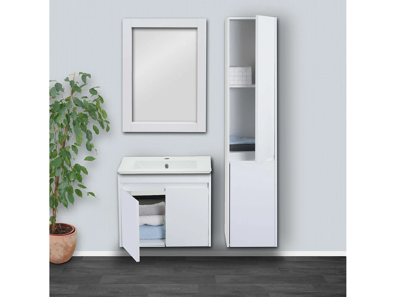 Badkamer set MCW-L86,  wit