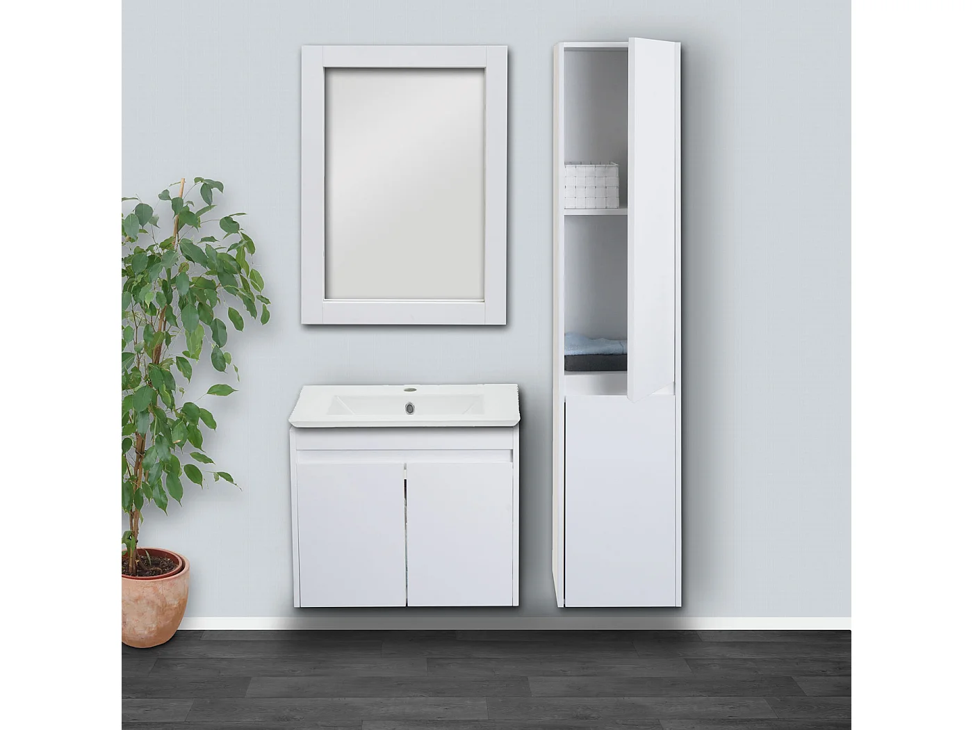 Badkamer set MCW-L86,  wit