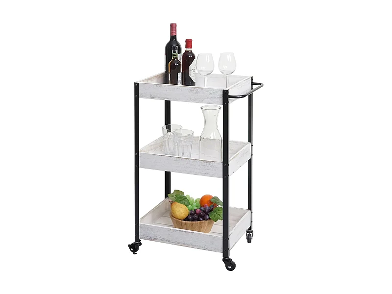 Carrinho de serviço MCW-H22,  branco gasto