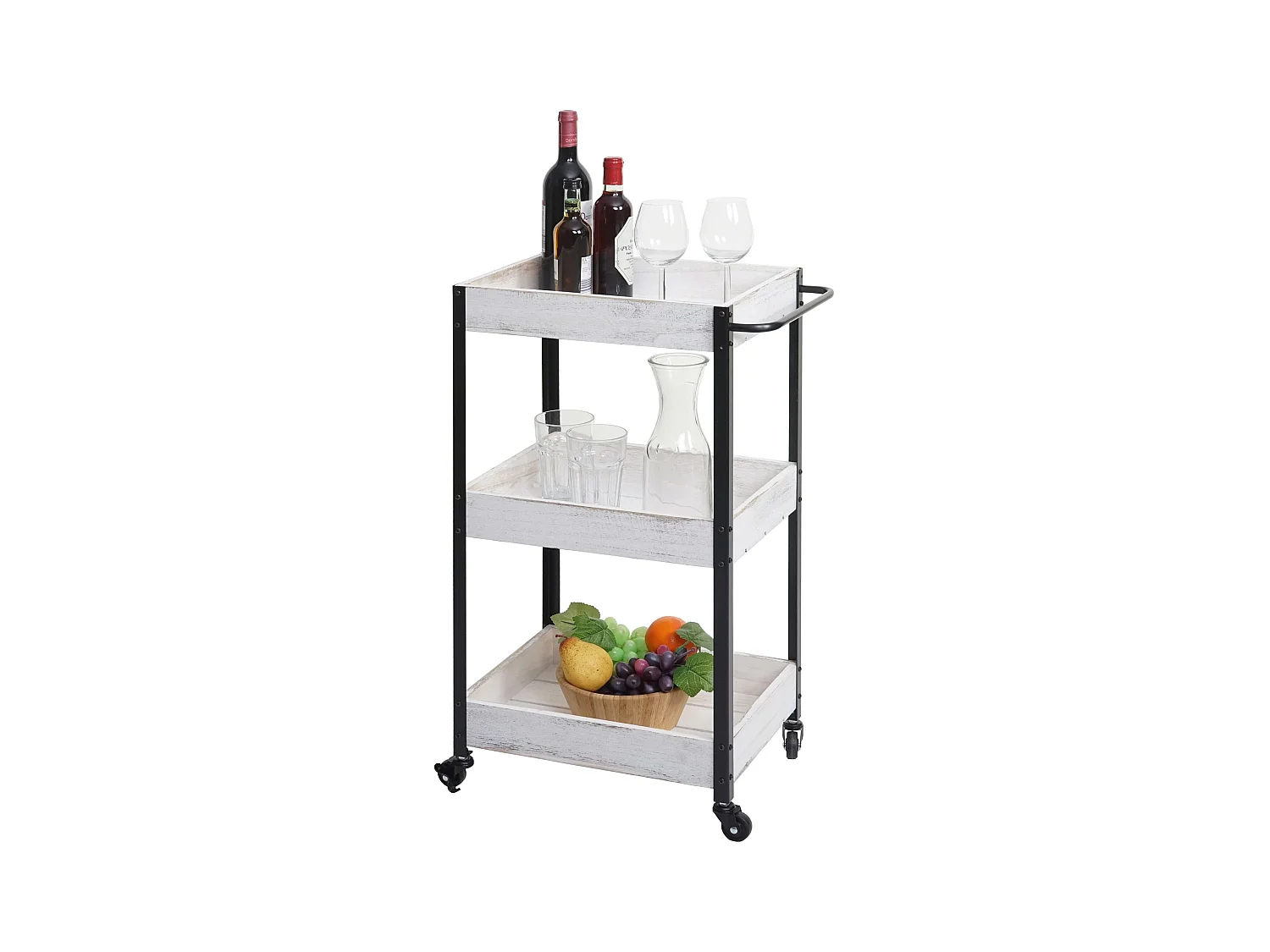 Chariot de service MCW-H22,  shabby blanc