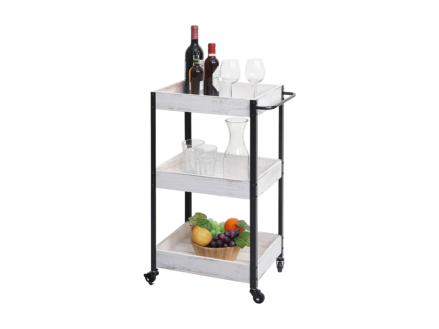 Chariot de service MCW-H22,  shabby blanc