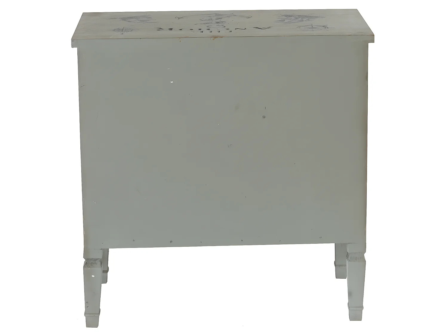 Como cassettiera shabby vintage legno stile spagnolo modello Aveiro 40x79x80cm