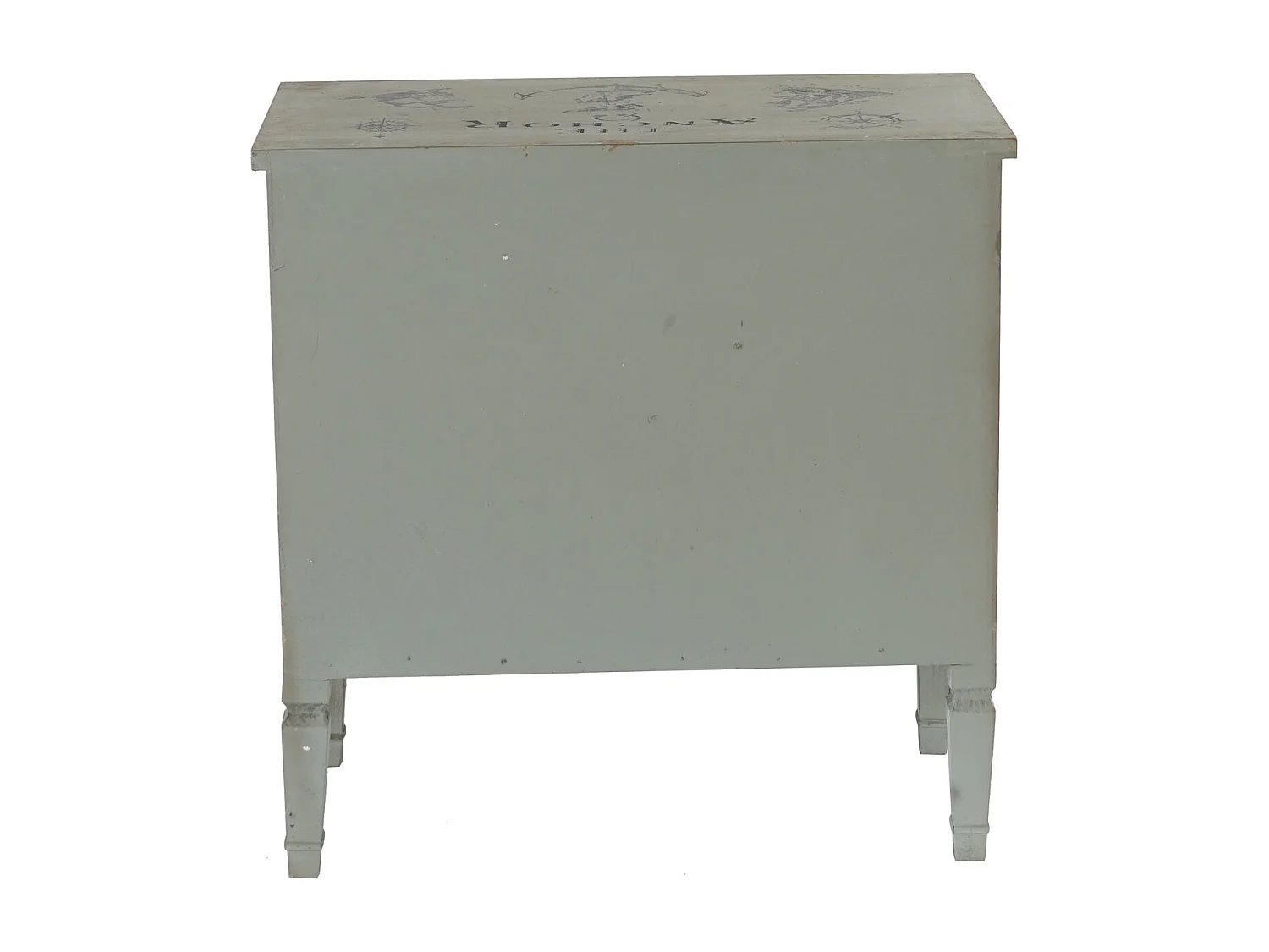 Como cassettiera shabby vintage legno stile spagnolo modello Aveiro 40x79x80cm