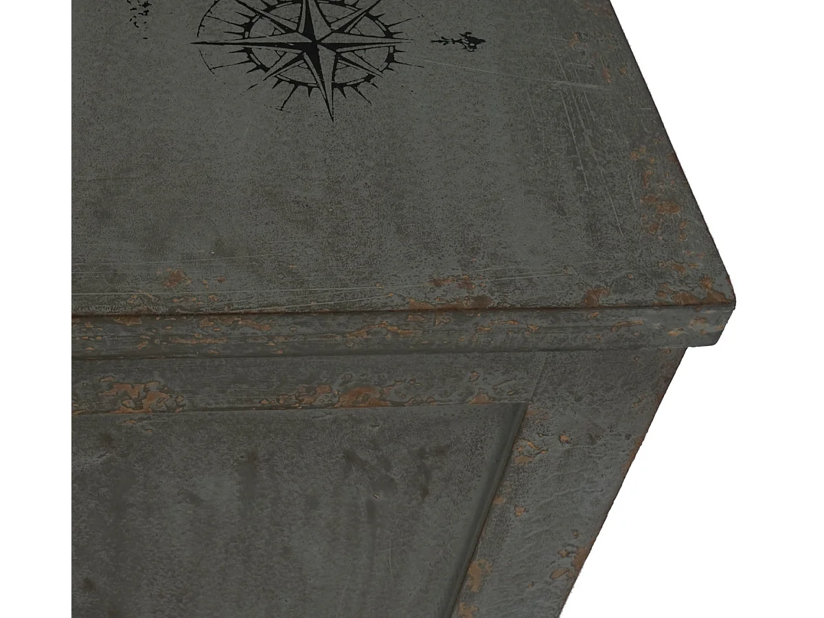 Como cassettiera shabby vintage legno stile spagnolo modello Aveiro 40x79x80cm