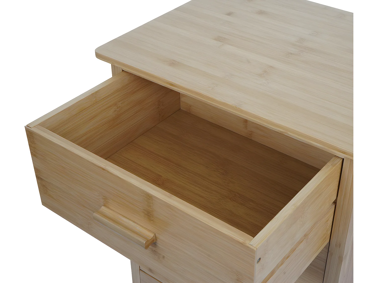 Cassettiera con 5 cassetti MCW-M24 100x50x40cm legno di bambù naturale