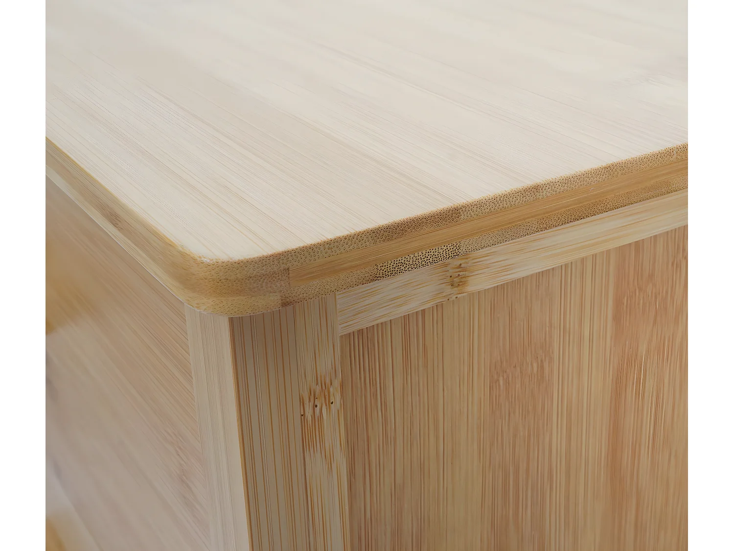 Cassettiera con 5 cassetti MCW-M24 100x50x40cm legno di bambù naturale