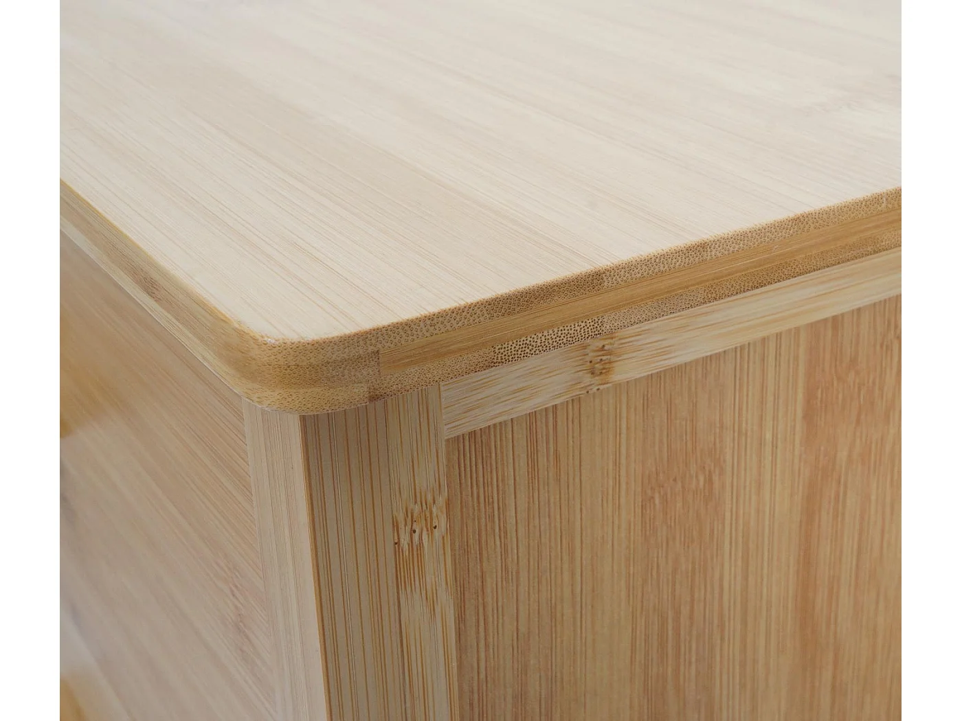 Bambus Kommode MCW-M24, Badezimmerschrank Schrank Anrichte Badschrank Beistellschrank, 5 Schubladen, FSC® 100x50x40cm