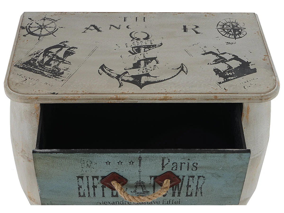 Kommode Leiria Schubladenkommode Schrank Shabby-Look, Vintage, 74x70x36cm