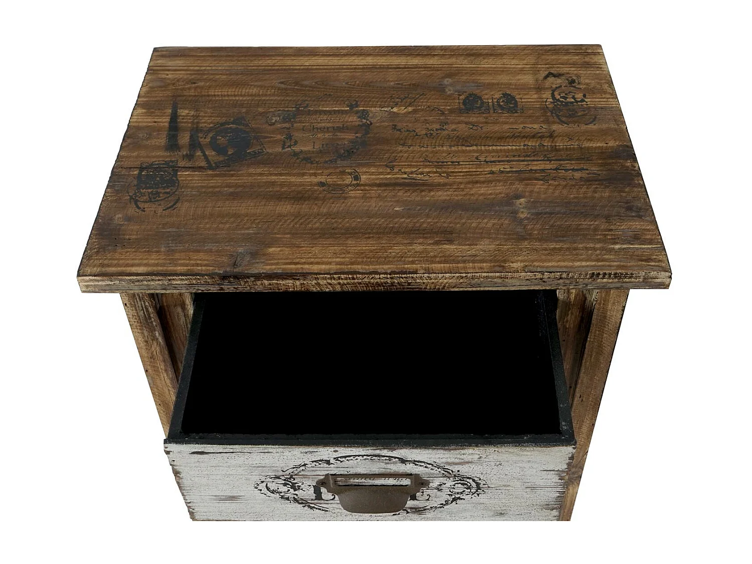 Como cassettiera shabby vintage legno stile spagnolo modello Cadiz 33x49x79cm