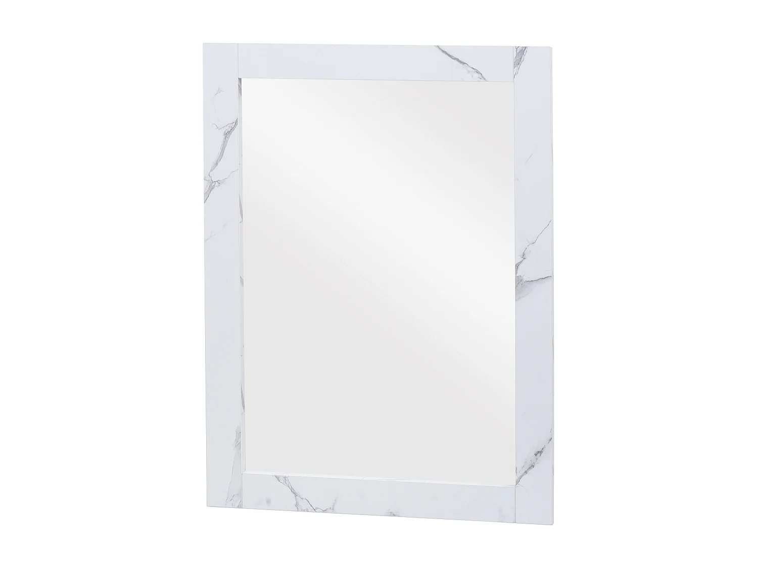 Miroir mural MCW-L86,  aspect marbre blanc
