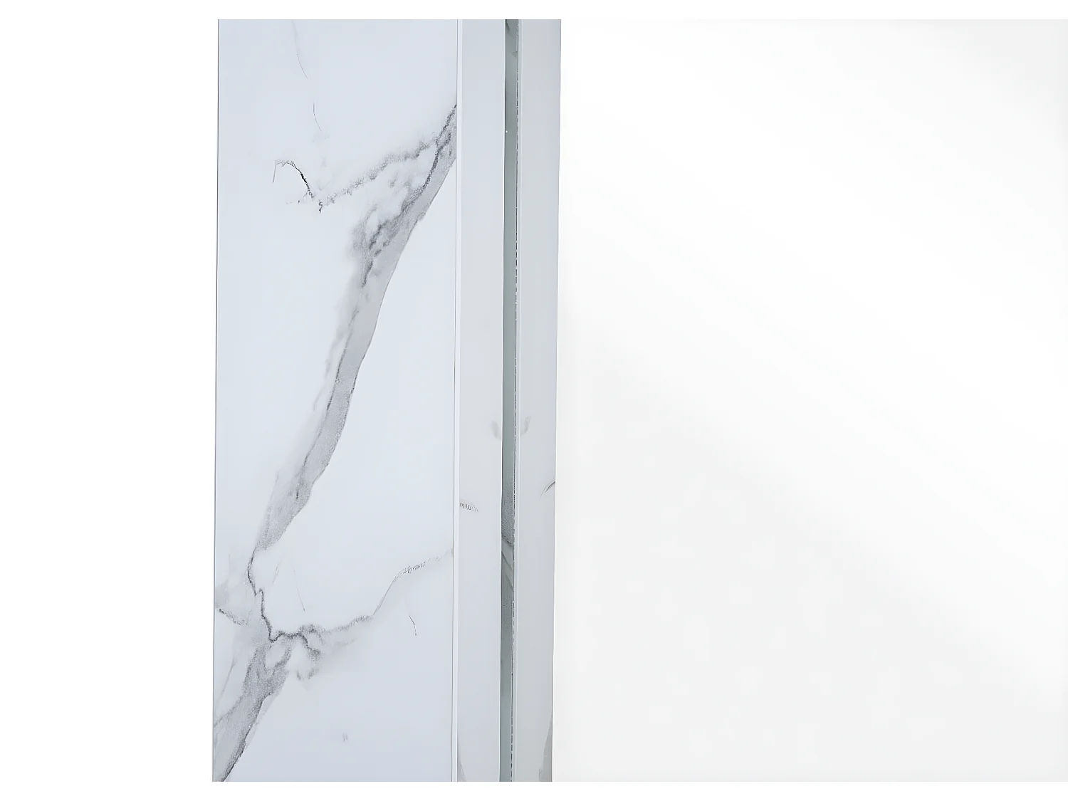 Espejo de pared MCW-L86,  aspecto mármol blanco