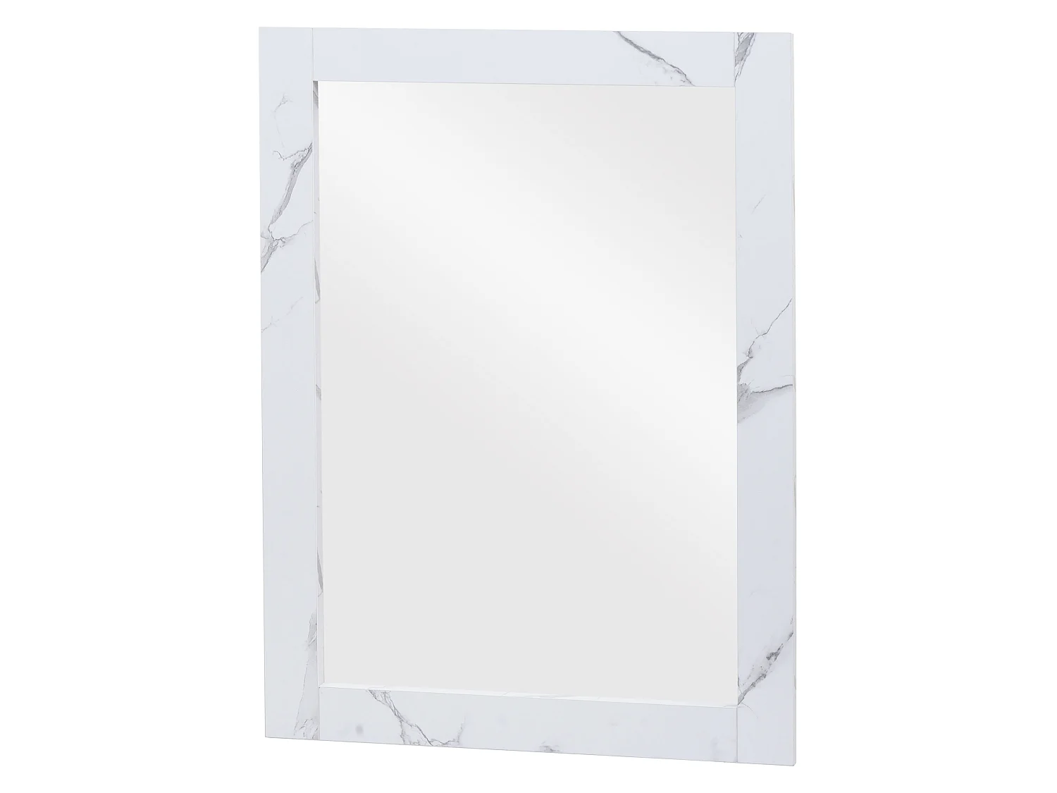 Miroir mural MCW-L86,  aspect marbre blanc