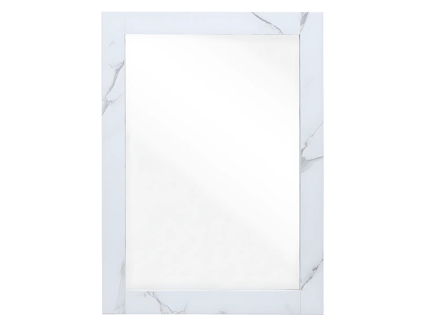 Miroir mural MCW-L86,  aspect marbre blanc