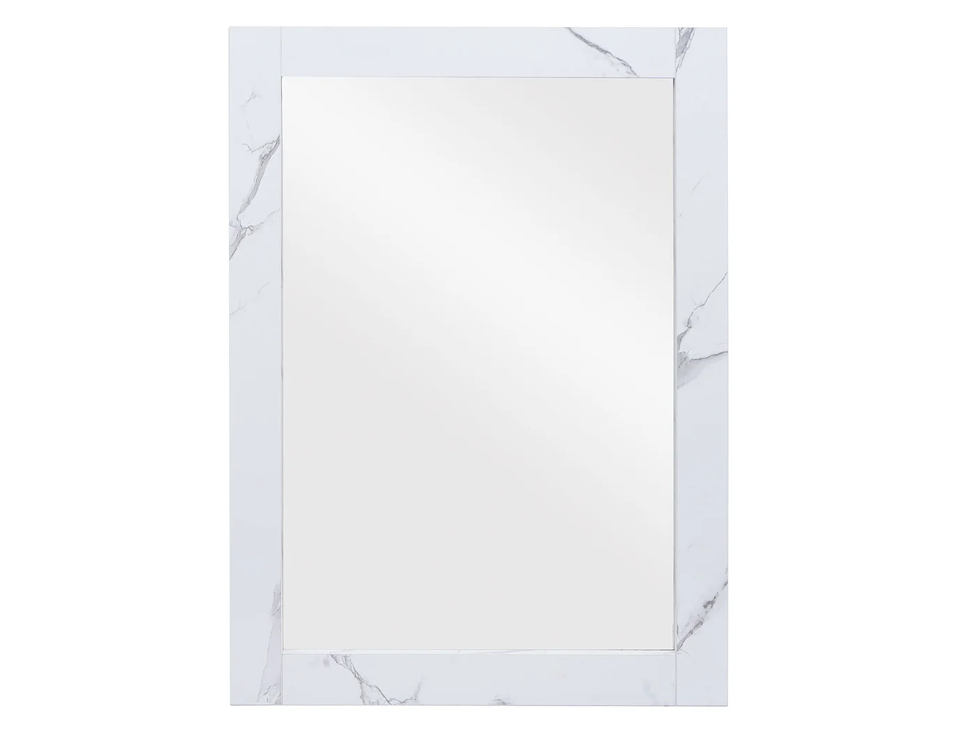 Miroir mural MCW-L86,  aspect marbre blanc