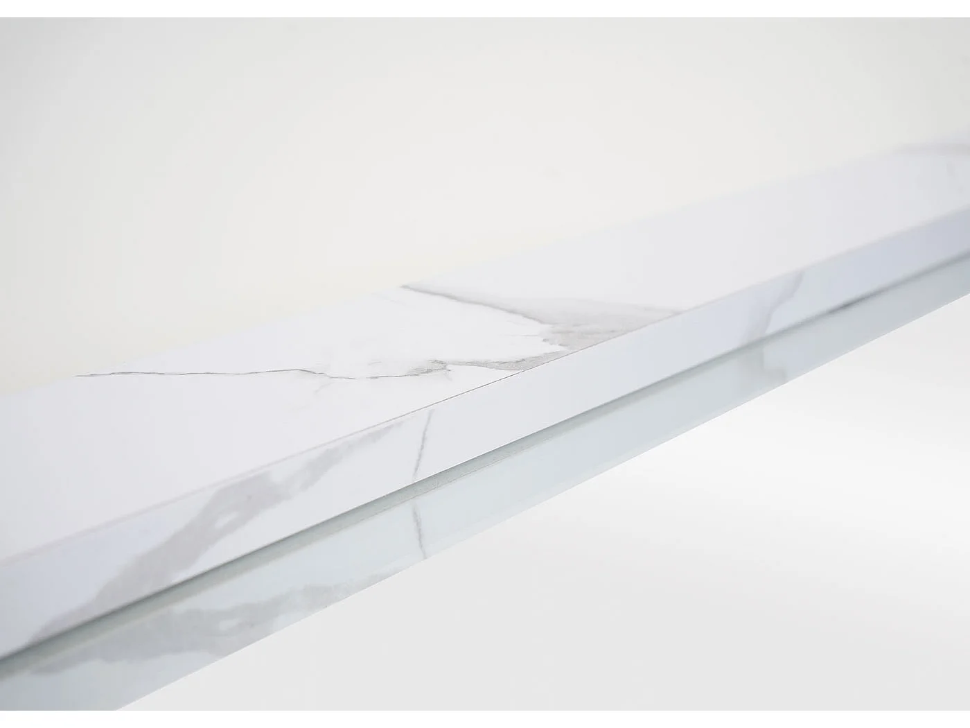 Miroir mural MCW-L86,  aspect marbre blanc