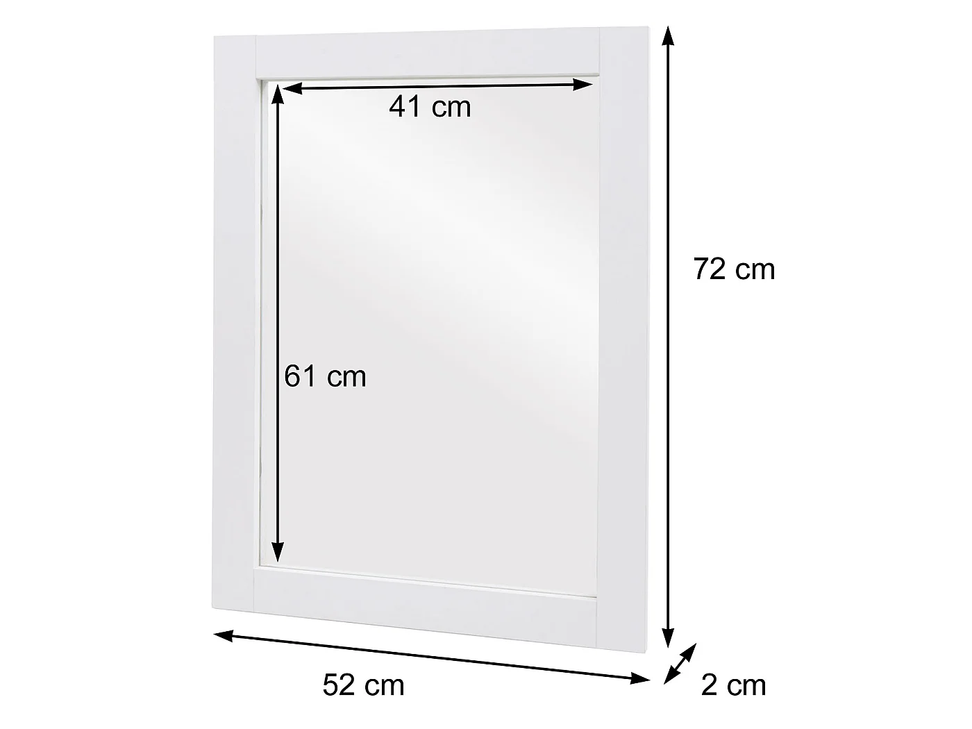 Miroir mural MCW-L86,  noir