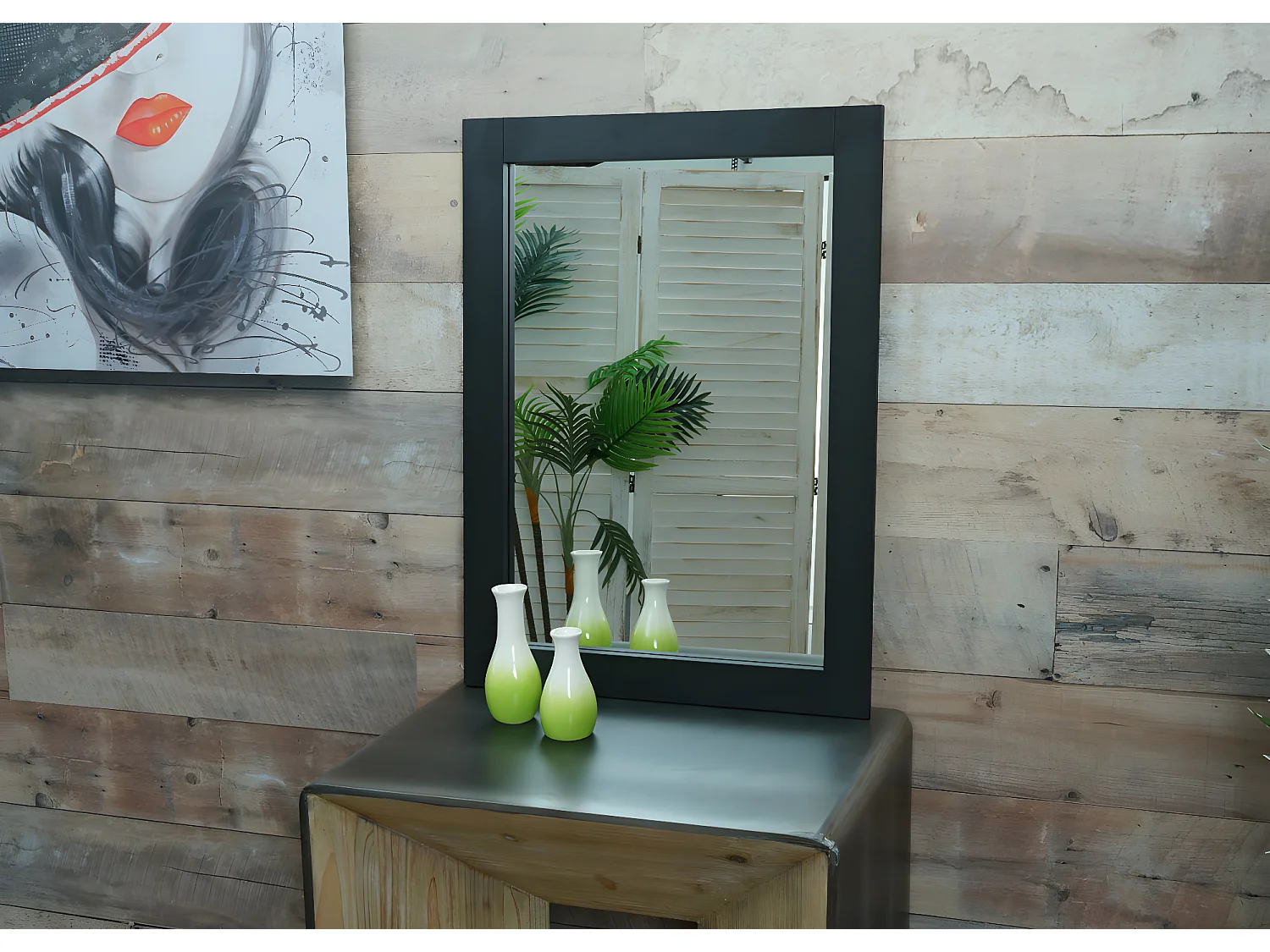 Miroir mural MCW-L86,  noir