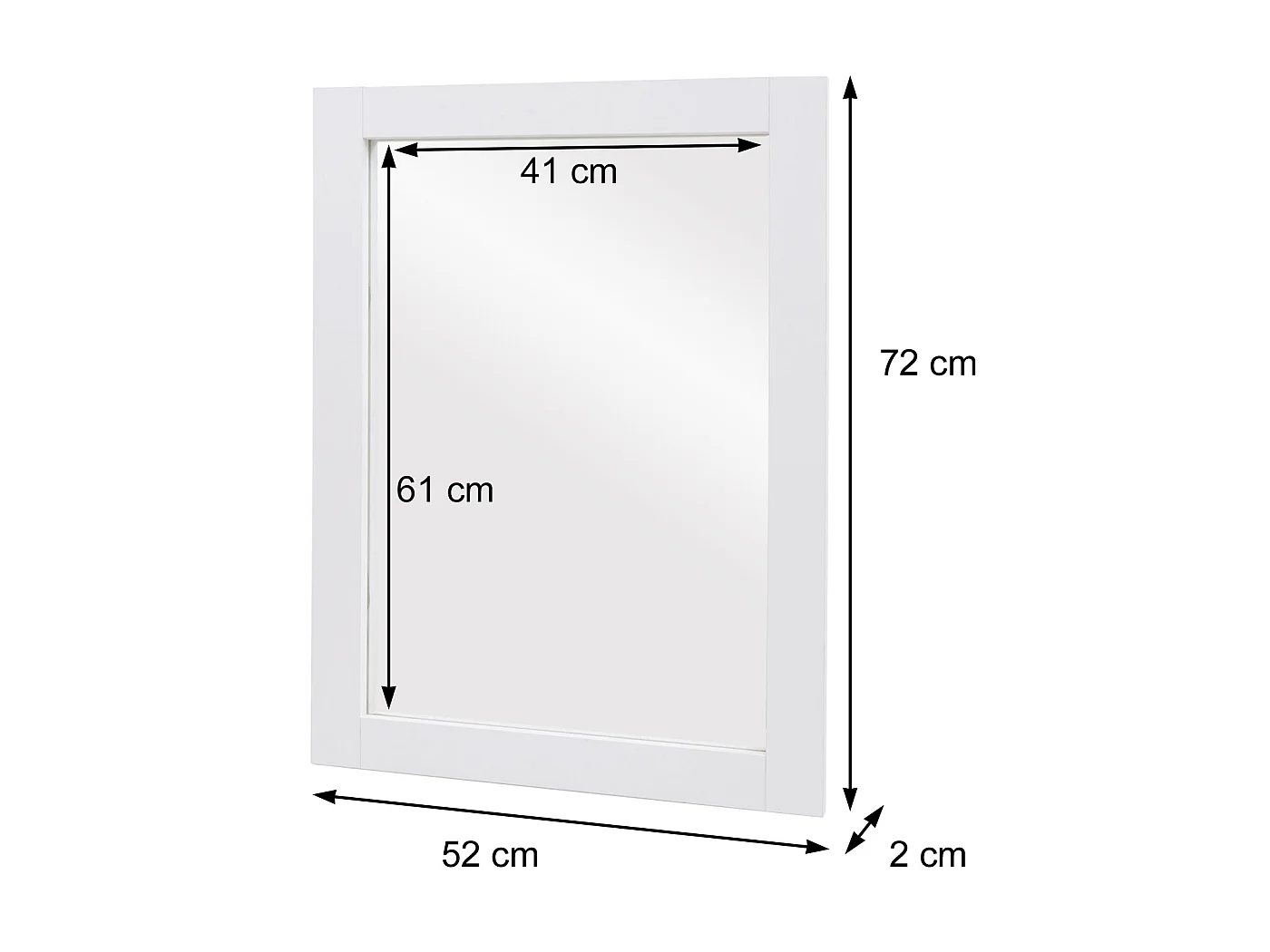 Wandspiegel MCW-L86,  zwart