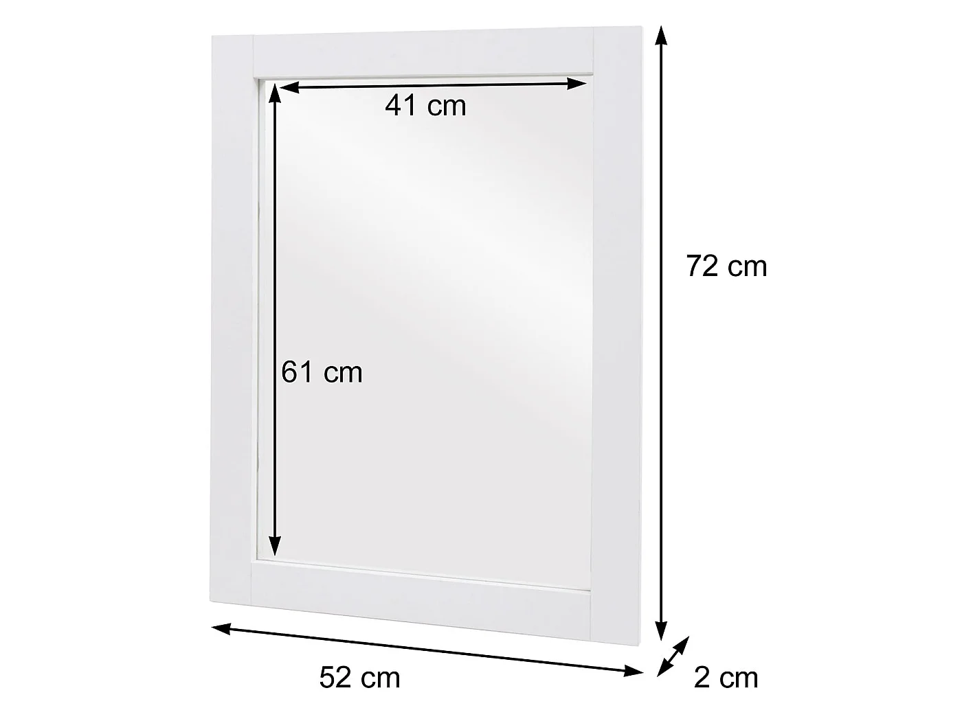 Miroir mural MCW-L86,  noir