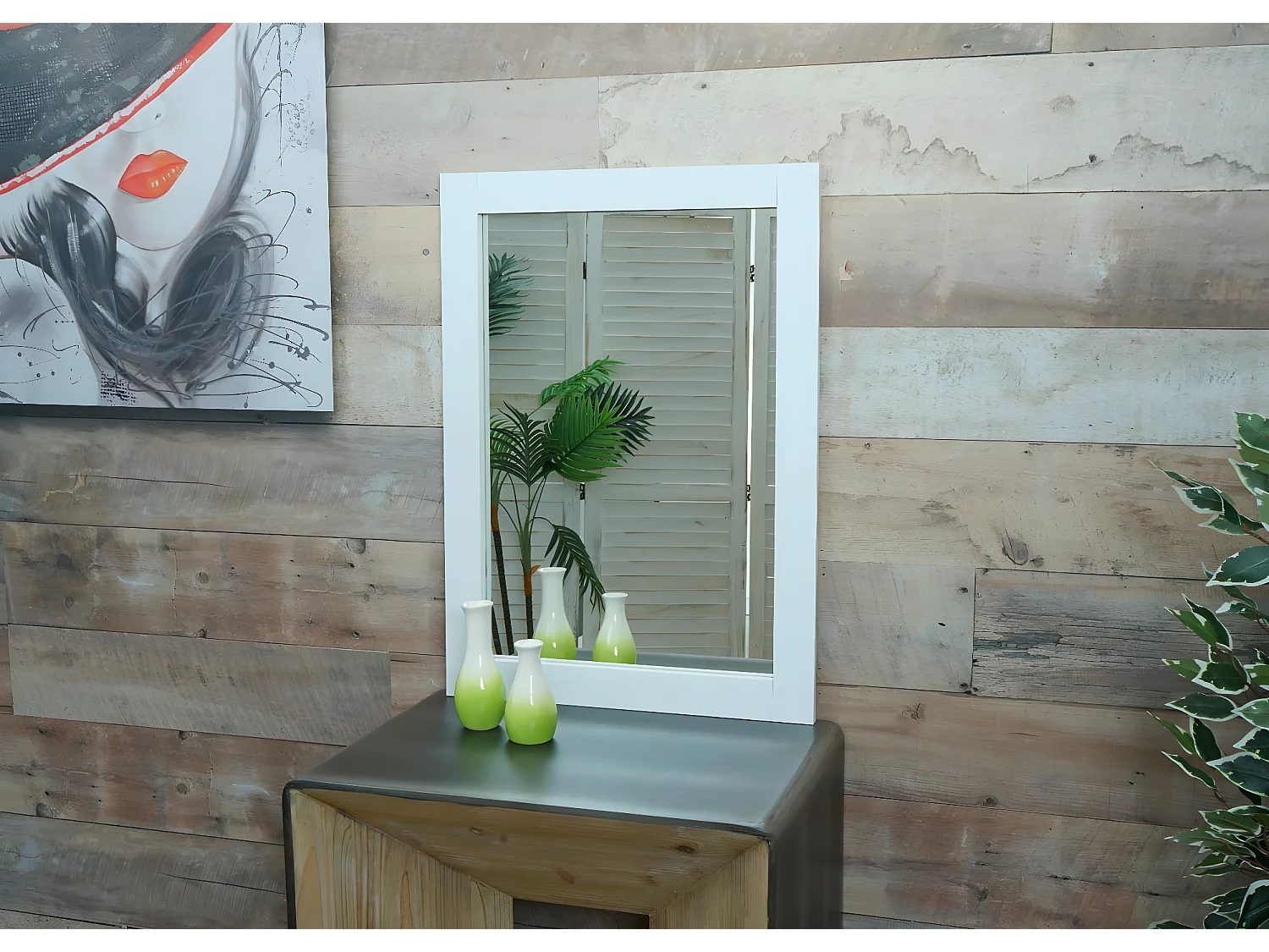 Espejo de pared MCW-L86,  blanco