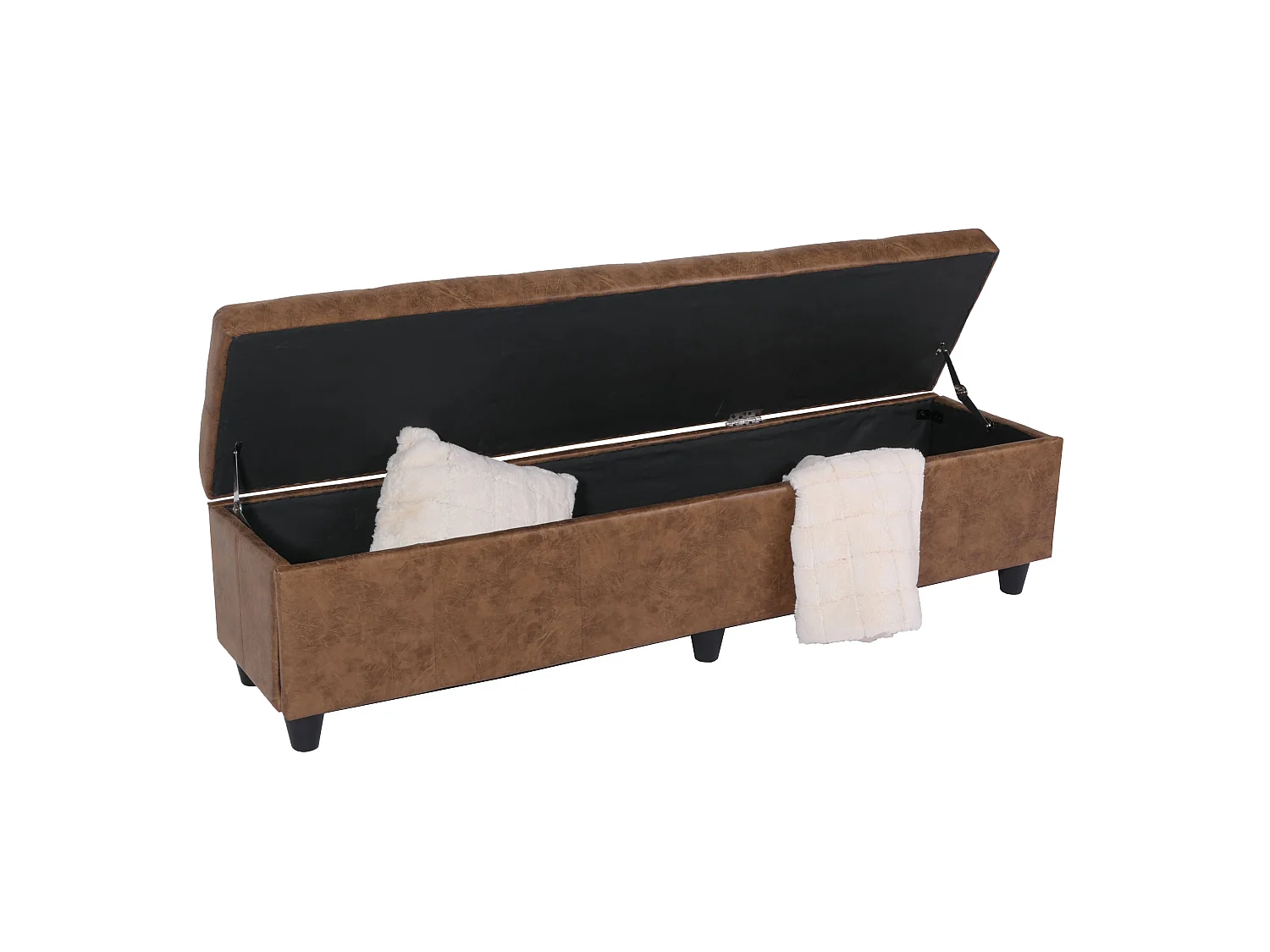 Opbergkist Kriens XXL,  imitatie suède