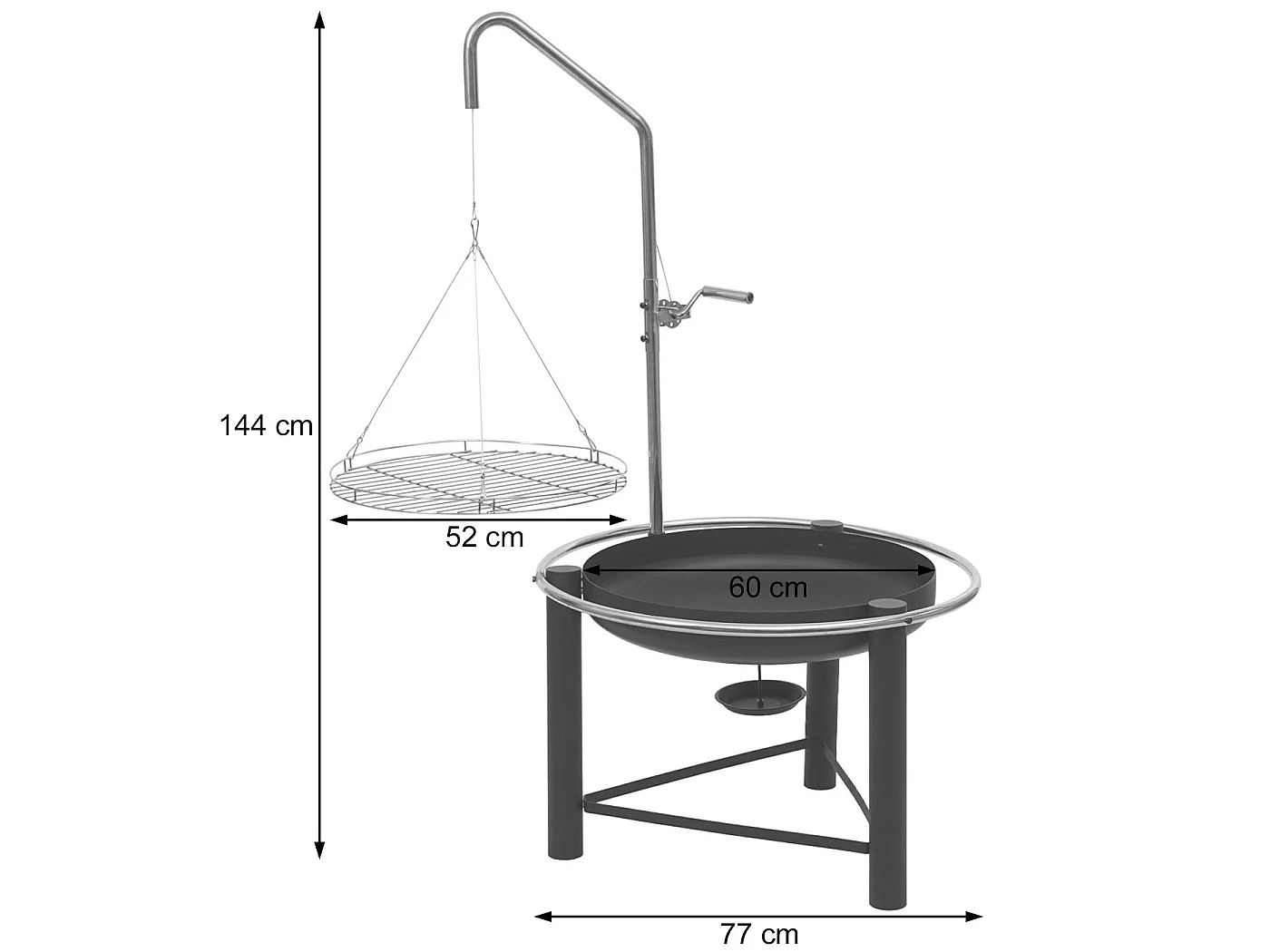 BBQ Barbecue pivotant MCW-K92,